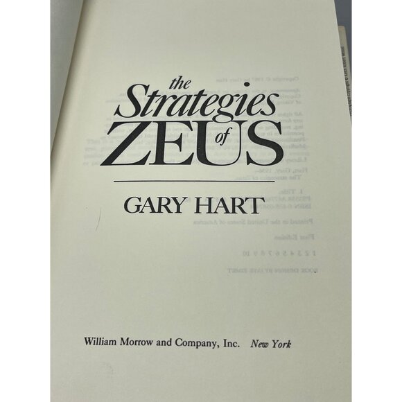 the strategies of zeus hardcover book by gary hart 1987 English 360 READ - Picture 5 of 7